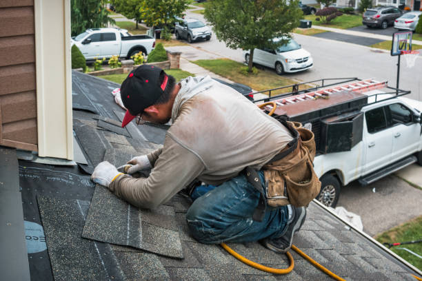 Professional Roofing technician working in Thomasboro, IL